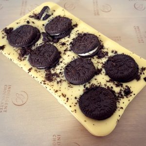 Tempered Belgian Chocolate Slab with Oreo topping